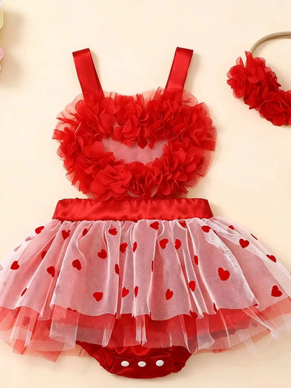 Baby Girls Backless Lace Design Jumpsuit Party Dress
