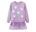 Little Girls Cartoon Stars Design Long Sleeves Mesh Dress childrensterritory