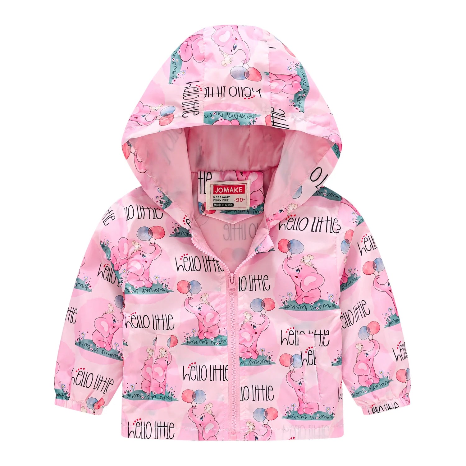 Little Boys Girls Cartoon Dinosaur Print Zipper Hooded Jackets childrensterritory