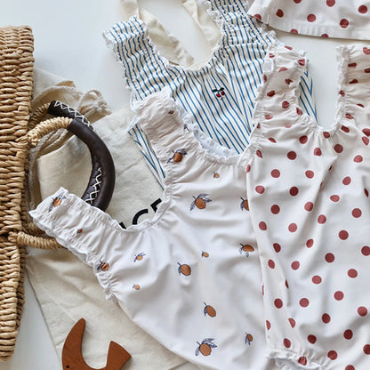 Baby Girl Stripe / Solid Color / Print Pattern Swimwear