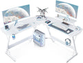 Gamer Desk with Headphone Hook, Cup Holder, and Monitor Stand childrensterritory