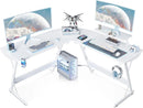 Gamer Desk with Headphone Hook, Cup Holder, and Monitor Stand childrensterritory