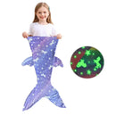 Mermaid Tail Design Soft Flannel Wearable Blanket for Kids childrensterritory