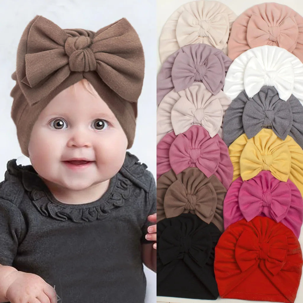 Baby Boys/Girls Bow Knotted Beanie/Photography Props