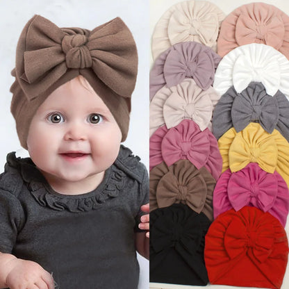 Baby Boys/Girls Bow Knotted Beanie/Photography Props