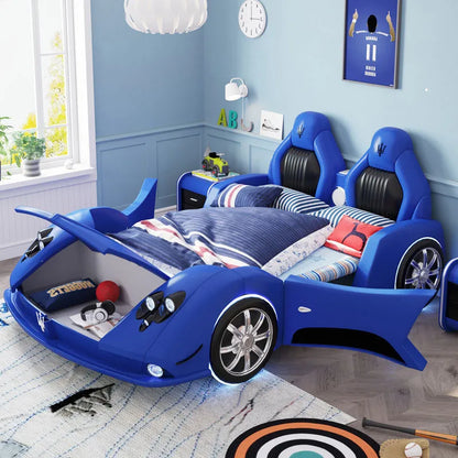 Luxurious Sports Car Design: Leather Bed for Kids childrensterritory