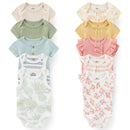 Cartoon Print Sleeveless 5Pieces Newborn Cotton Bodysuits childrensterritory