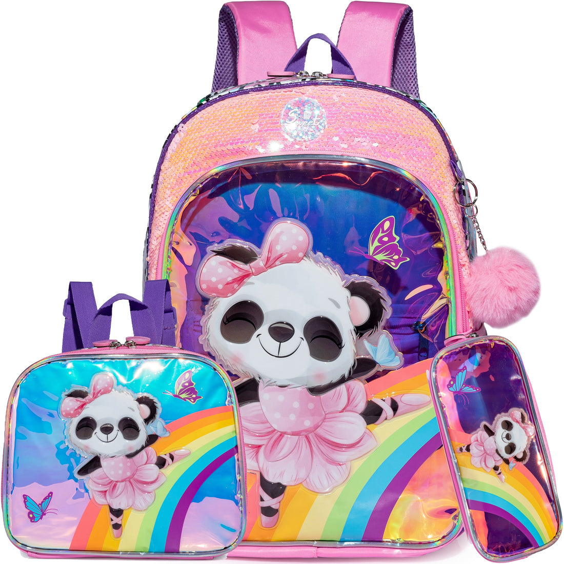 Full Size Cartoon School Backpack Set for Kids Girls childrensterritory