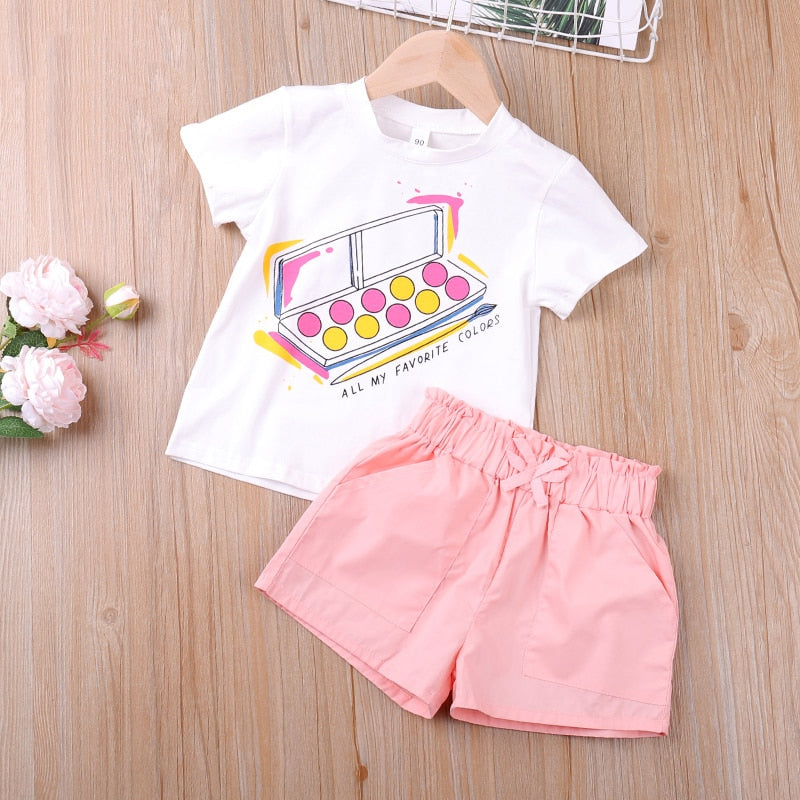 Kids Girls 2 Piece Trendy Summer Clothing Sets childrensterritory