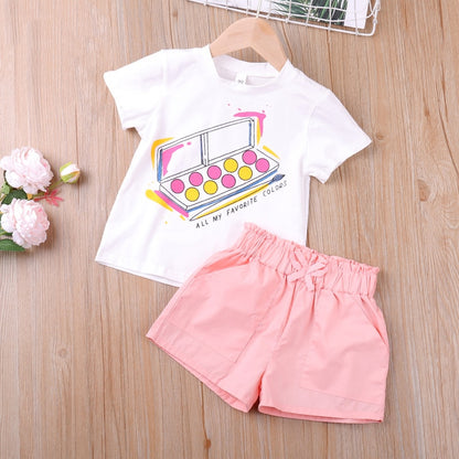 Kids Girls 2 Piece Trendy Summer Clothing Sets childrensterritory