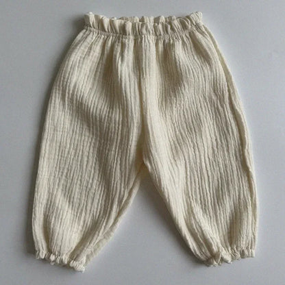 Printed Soft Cotton Girls Casual Pants childrensterritory