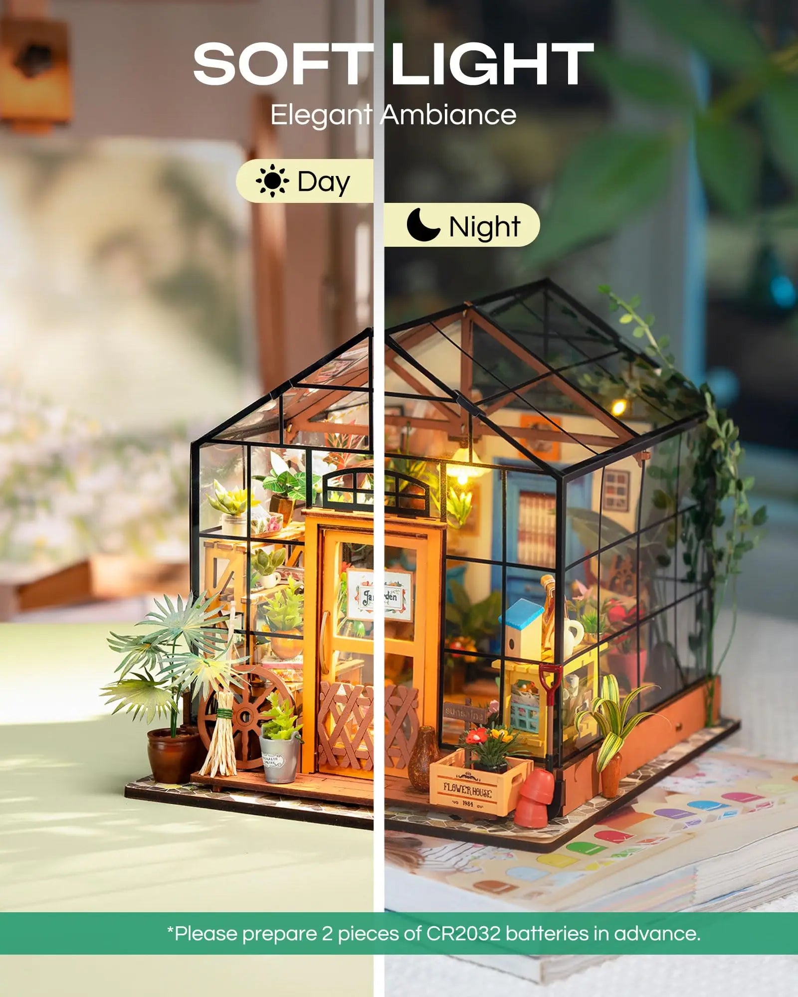 Miniature Wooden DIY House with Furniture Toys
