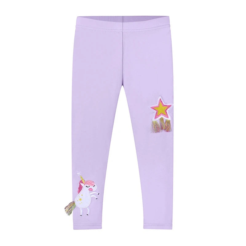 Kids Girls Cartoon Pattern Casual Leggings For 2-8 Years childrensterritory
