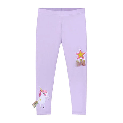 Kids Girls Cartoon Pattern Casual Leggings For 2-8 Years childrensterritory