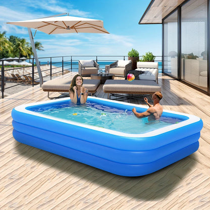2/3M Big Rectangular Inflatable Swimming Pool for Family