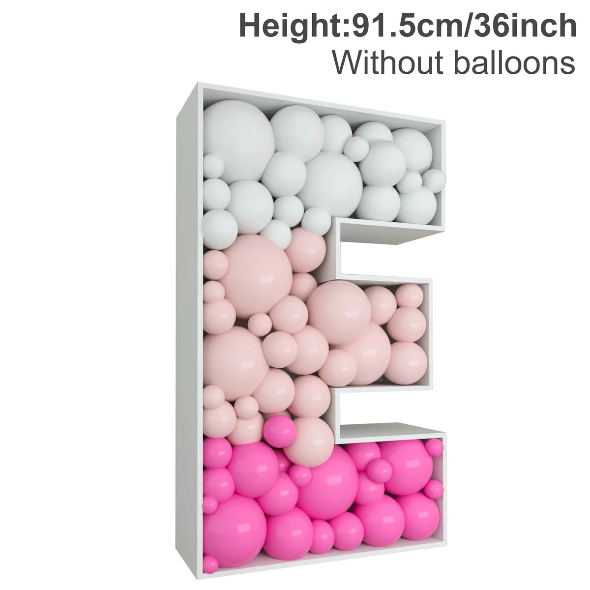91.5CM Balloon Mosaic Letter Frame Box for Birthday, Baby Shower childrensterritory