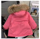 Girls’ Long-Sleeved Soft And Fluffy Winter Jackets childrensterritory