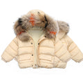 Kids' Long-Sleeved Fur Collar Design Warm Jackets childrensterritory