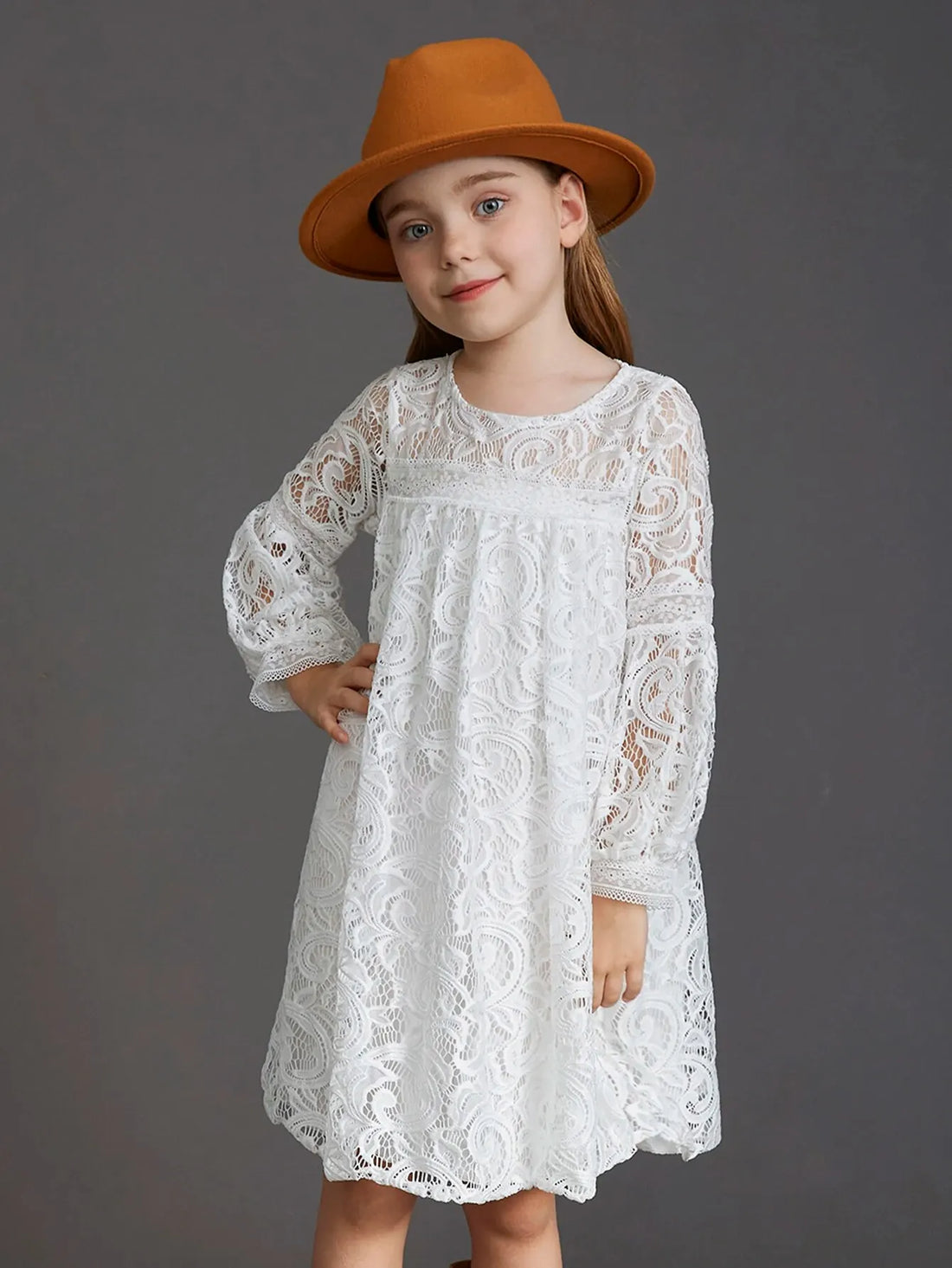 Kids Girls Bohemia Style Lace Design Summer Party Dresses