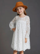 Kids Girls Bohemia Style Lace Design Summer Party Dresses