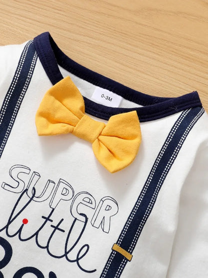 Short Sleeve Printed Baby Boy Romper