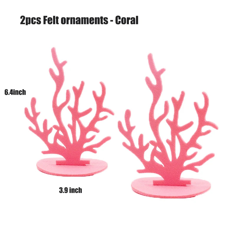 2pc Ocean Seagrass Coral Mermaid Tail for Party Decor