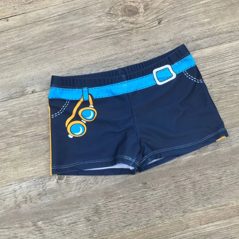 Striped and Cartoon Print Kids Boys Swim Trunks/Beachwear
