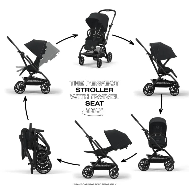 Car Seat-Compatible Rotatable Infant Stroller childrensterritory