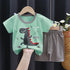 Little Boys Girls Cartoon Print Cotton Clothing Sets childrensterritory