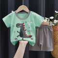 Little Boys Girls Cartoon Print Cotton Clothing Sets childrensterritory