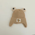 Cartoon Bear Ear Protection Knitted Hat for Toddler Boys Girls childrensterritory