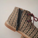 Kids Retro Style Printed Soft-Sole Warm Short Boots childrensterritory