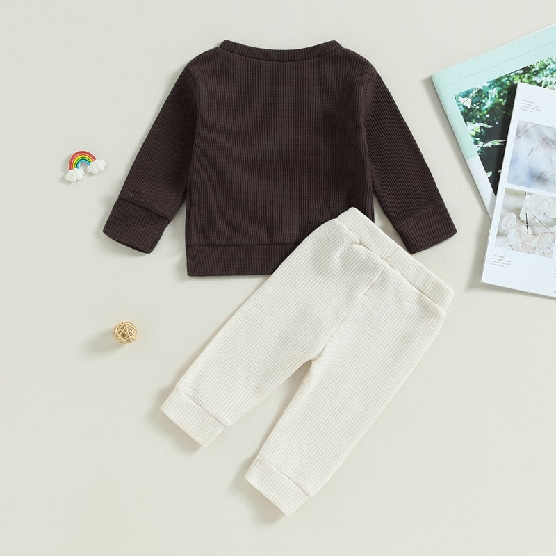 Baby Boy Letter Embroidery Full Sleeve Fall Tracksuit childrensterritory