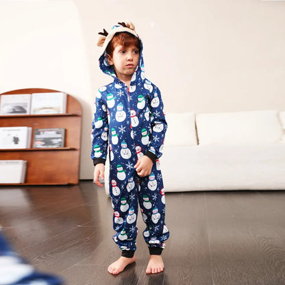 Warm Snowman Print Christmas Matching Pajamas for Family childrensterritory
