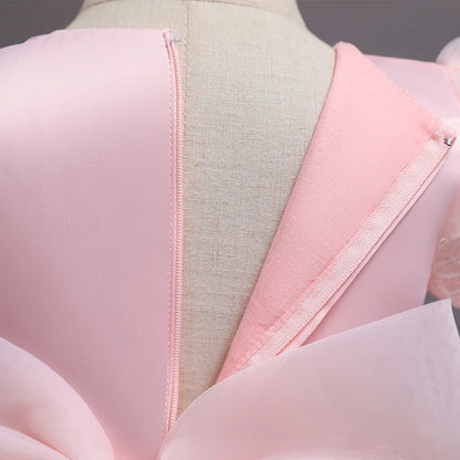 Luxury Knee-Length Puffy Fairy Dress for Little Girls