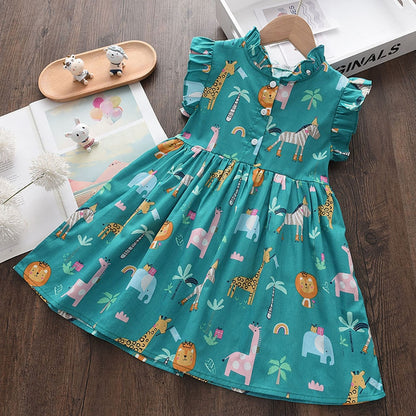 Kids Girls Floral Summer Fashion Dresses childrensterritory
