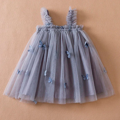 Baby Girl Butterfly Sequins Tulle Summer Sweet Outfits childrensterritory