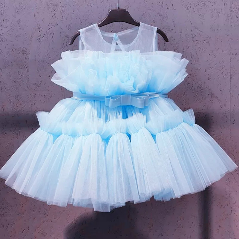 Baby/Toddler Girls Elegant Sleeveless Tulle Formal Dresses childrensterritory
