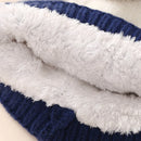 Little Boys and Girls Knitted Warm Plush Hat Scarf Gloves Set