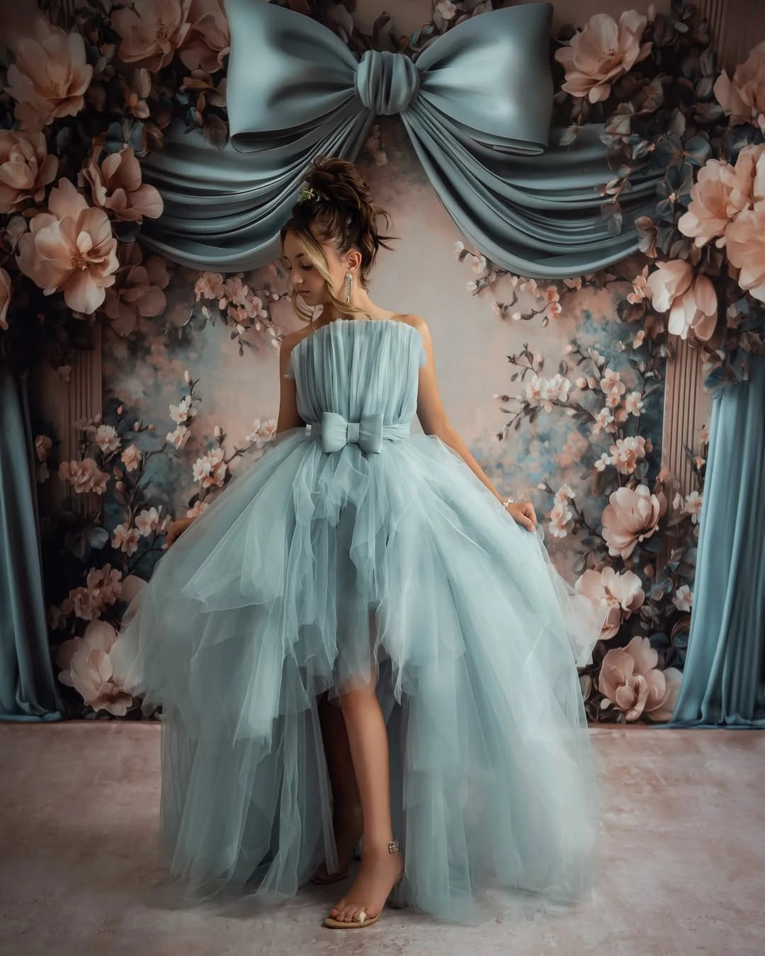 Formal Lace Design Mother Daughter Party Dresses