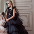 Kids Girls Tiered Tulle Bow Shoulder Design Dresses For Birthday/Prom childrensterritory