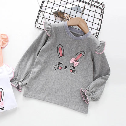 Kids Girl Cute Print Casual Sweatshirt And Pants 2-Piece Tracksuit