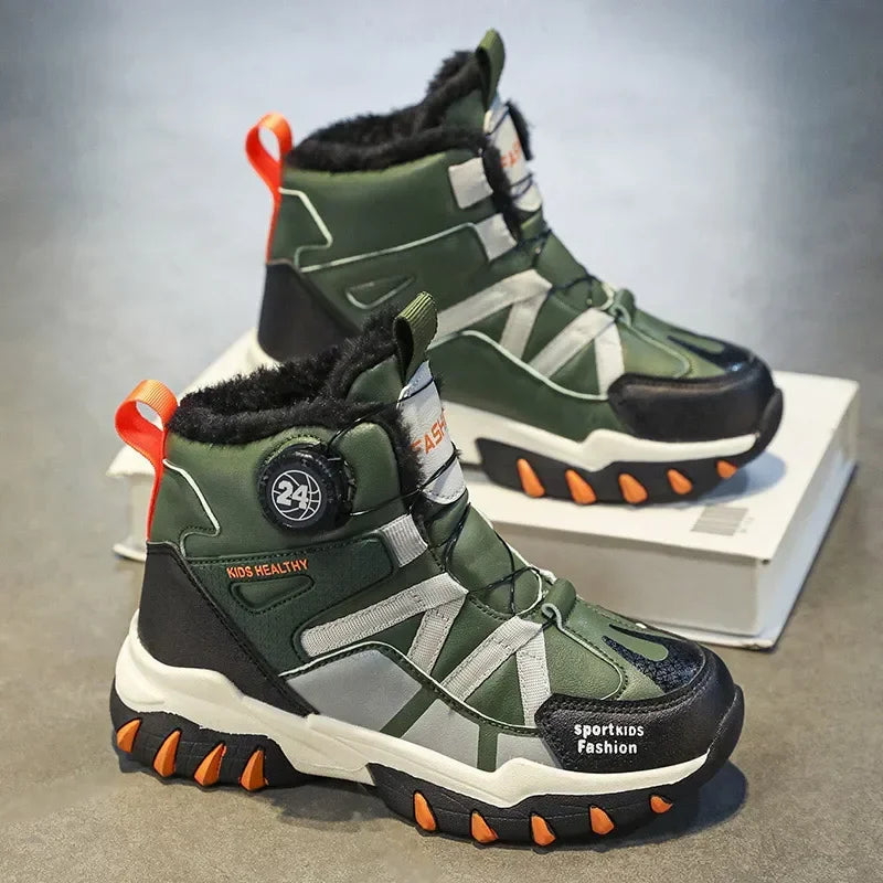 Kids Boys Plush Fashion Winter Warm Fur Shoes childrensterritory