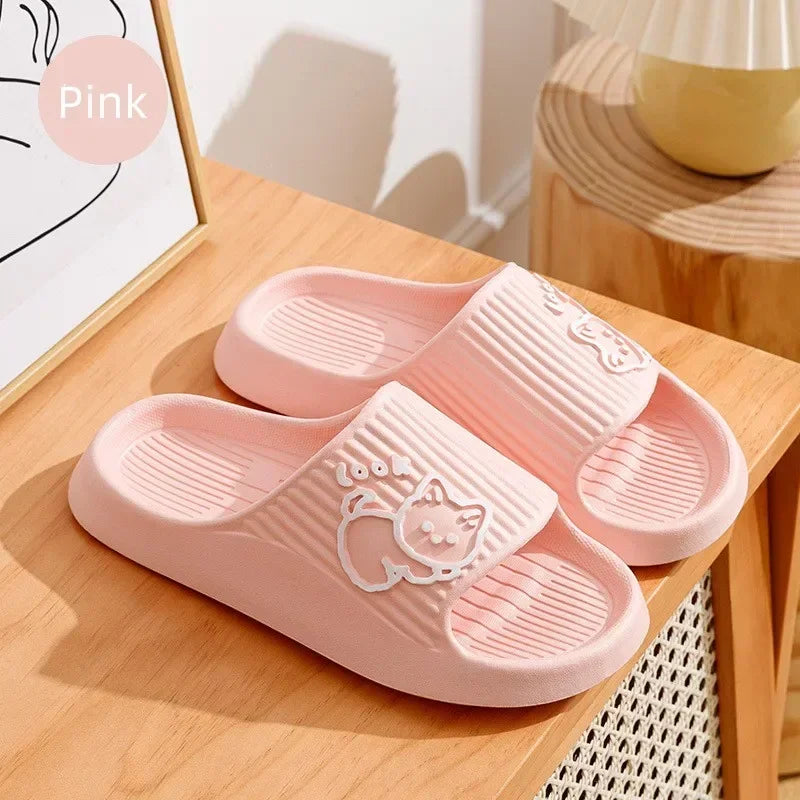 EVA Flat Heel Cat Print Comfortable Women&