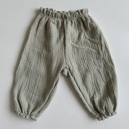 Printed Soft Cotton Girls Casual Pants childrensterritory