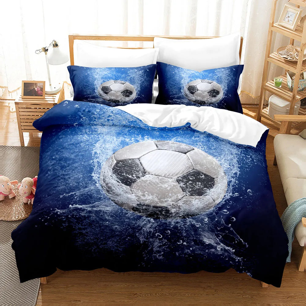 Kids 3D Basketball Design Soft Bedding Set
