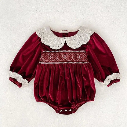 Baby Kids Long Sleeves Lace Design Christmas Party Costumes childrensterritory
