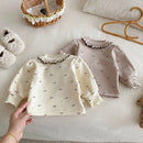 Girls’ Long-Sleeved Collar Design Winter Tops childrensterritory