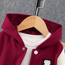 2pcs Hooded Contrasting Kids Fall Tracksuit Set childrensterritory