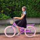 Kid Girls Bicycle with Basket, Front V Brake and Rear Coaster Brake childrensterritory